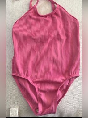 Old Navy Ribbed Pink Girls' One-Piece Swimsuit